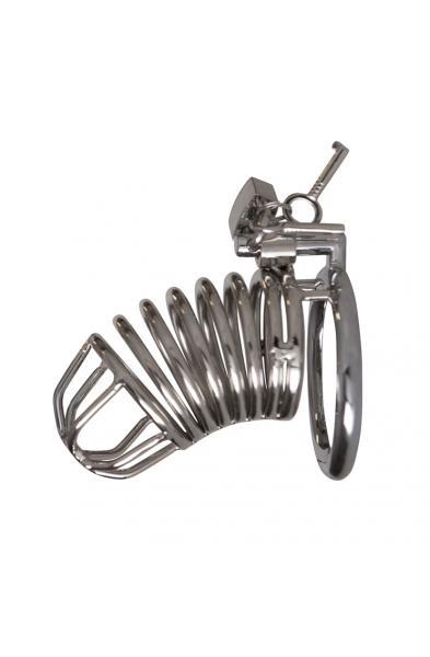 Men's Chastity Coil Penis Cage With Metal Padlock