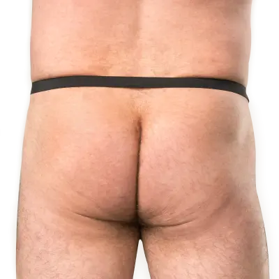 Men's Leather Open Cock G-String