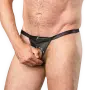 Men's Leather Open Cock G-String
