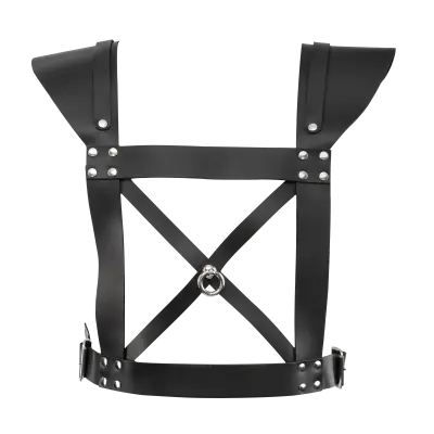 Men's Gladiator Style Chest Harness with Front O-Ring