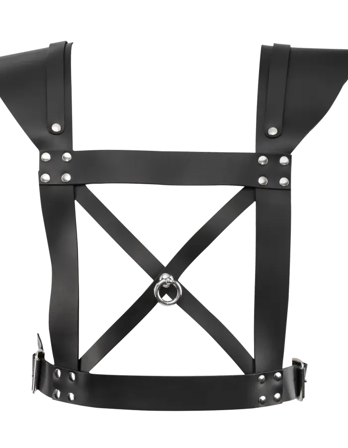 Men's Gladiator Style Chest Harness with Front O-Ring