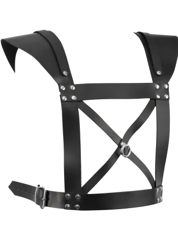 Men's Gladiator Style Chest Harness with Front O-Ring