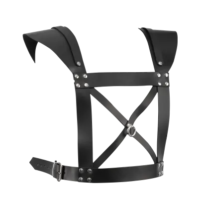 Men's Gladiator Style Chest Harness with Front O-Ring