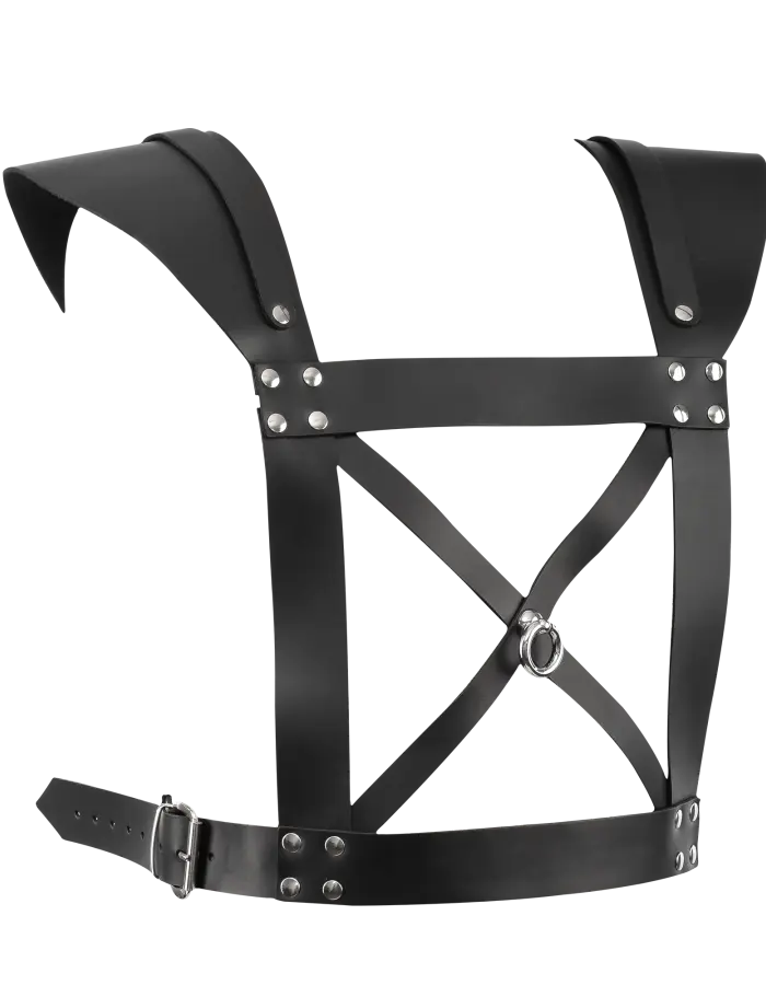Men's Gladiator Style Chest Harness with Front O-Ring