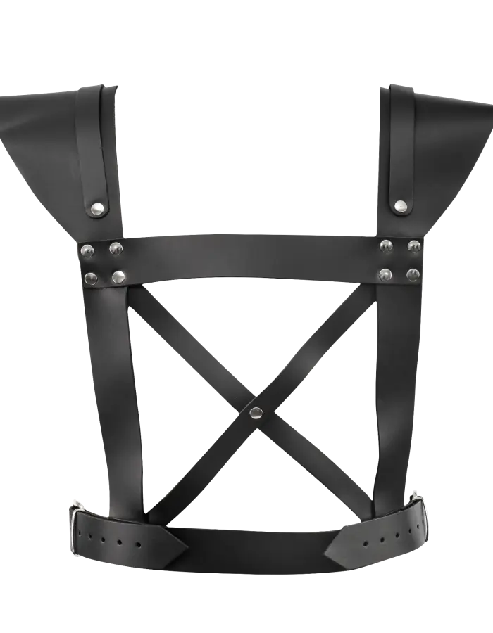Men's Gladiator Style Chest Harness with Front O-Ring