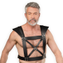 Herren Gladiator Stil Brust Harness mit Front O-Ring