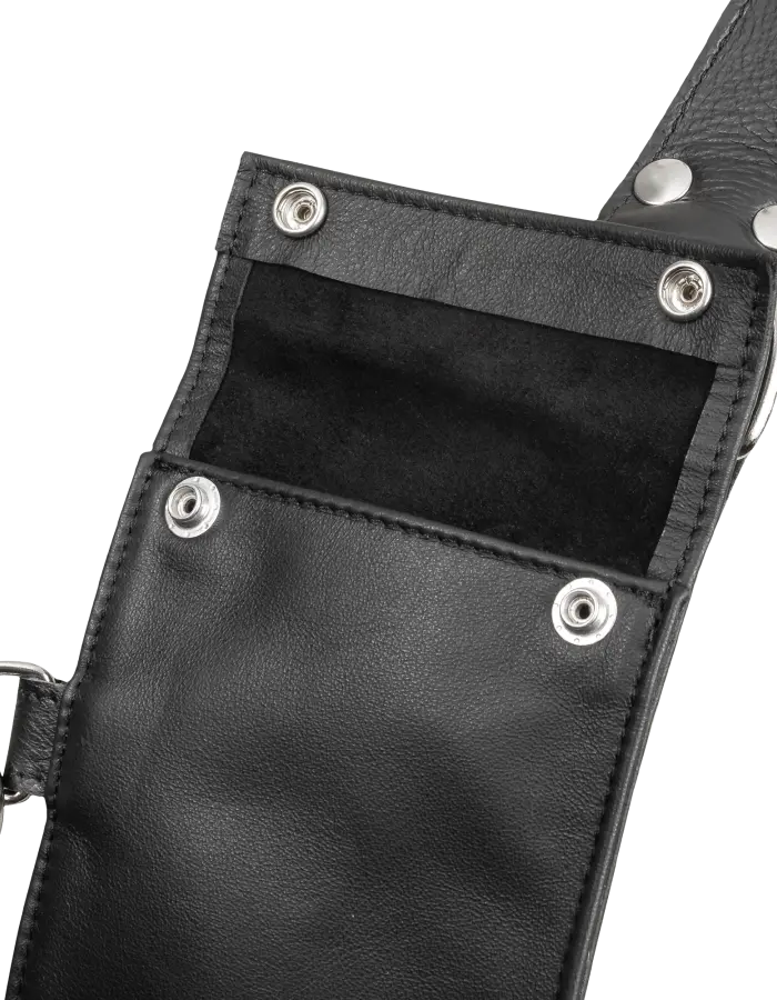 Men's Leather Chest Harness with Pockets