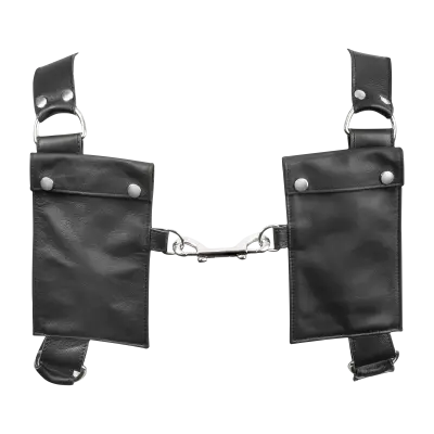 Men's Leather Chest Harness with Pockets