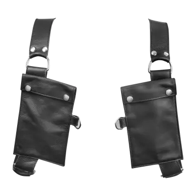 Men's Leather Chest Harness with Pockets