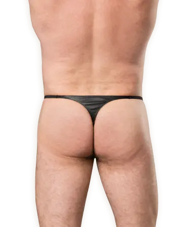 Men's Leather G-String with Cock Ring