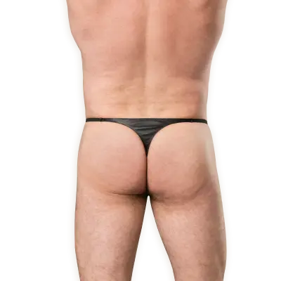 Men's Leather G-String with Cock Ring