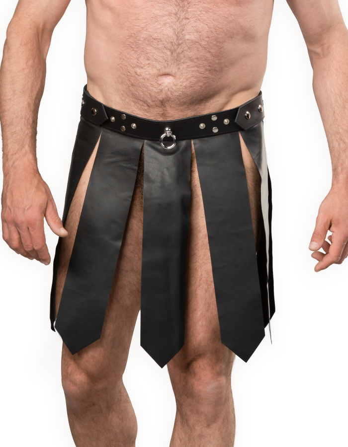 Herren Leder Gladiator Pteruges