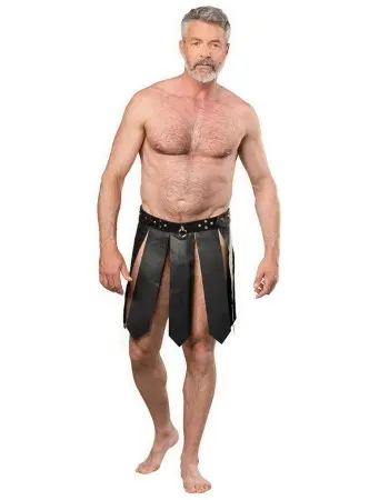 Men's Leather Gladiator Style Pteruges
