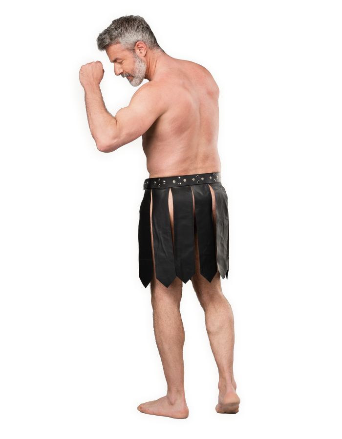 Herren Leder Gladiator Pteruges
