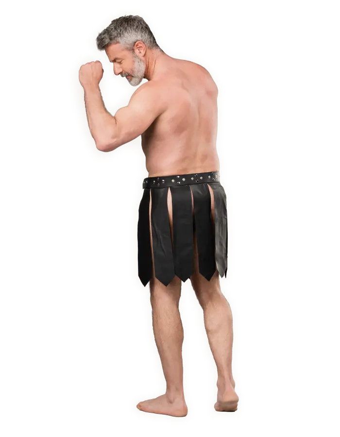 Men's Leather Gladiator Style Pteruges