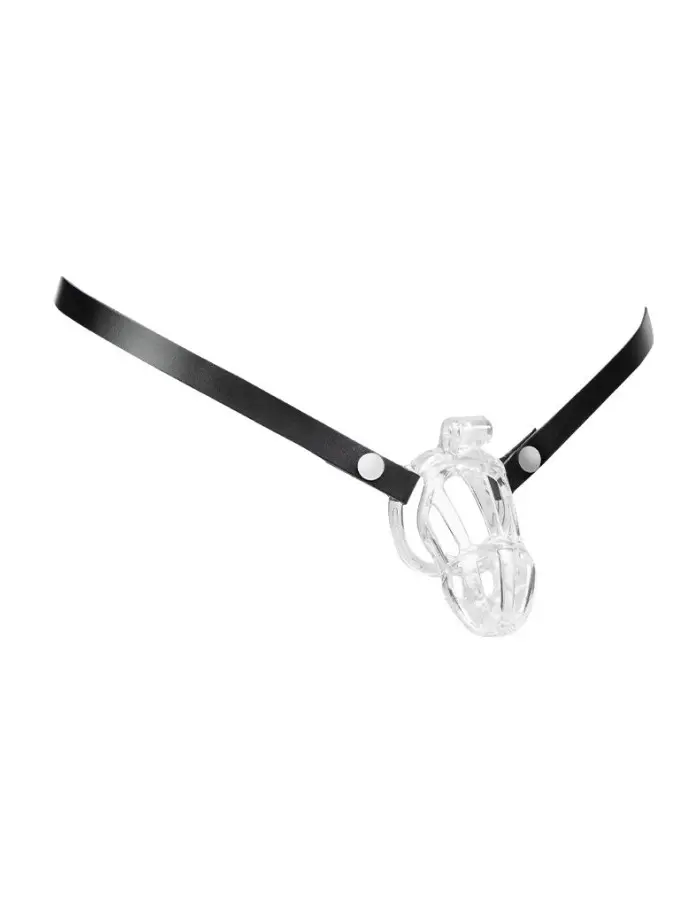 Men's Leather Waist Strap for Chastity Cage