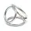 Metal Cock Penis and Balls Metal Triple Triangle Rings