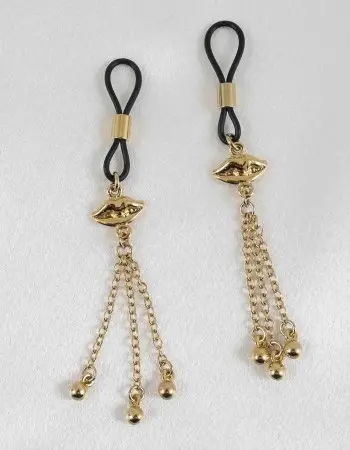Monroe - Gold Lips Non-Piercing Nipple Jewelry