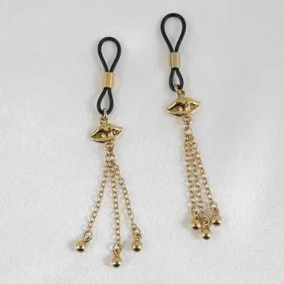 Monroe - Gold Lips Non-Piercing Nipple Jewelry