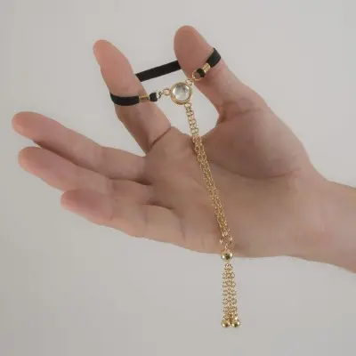 My Oh My - Gold Penis Chain with Crystal Gem and Tassel