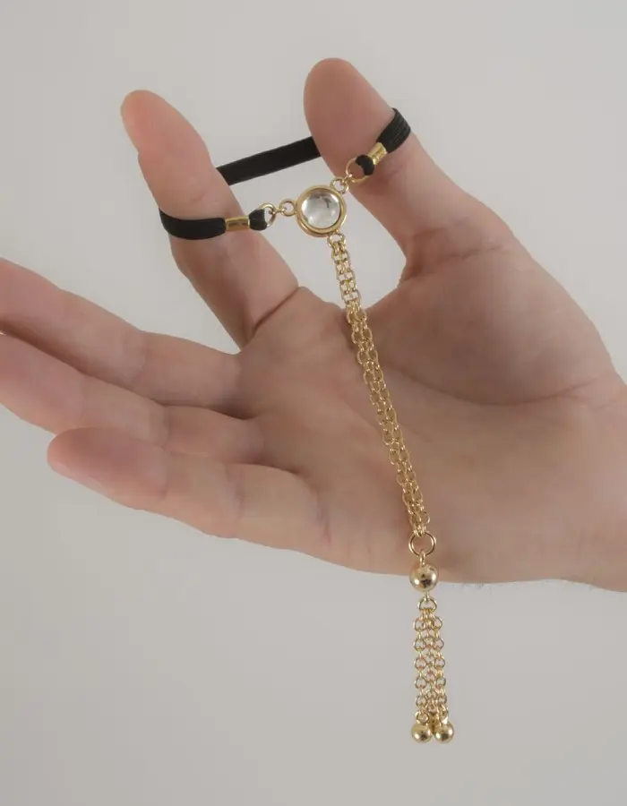 My Oh My - Gold Penis Chain with Crystal Gem and Tassel