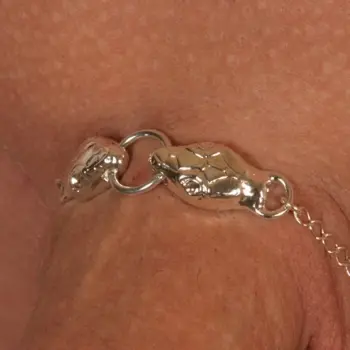 Naga - Serpent Penis Chain Bracelet in Silver