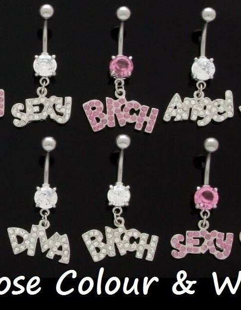 Naughty Words Belly Jewelry (Pack of 8)