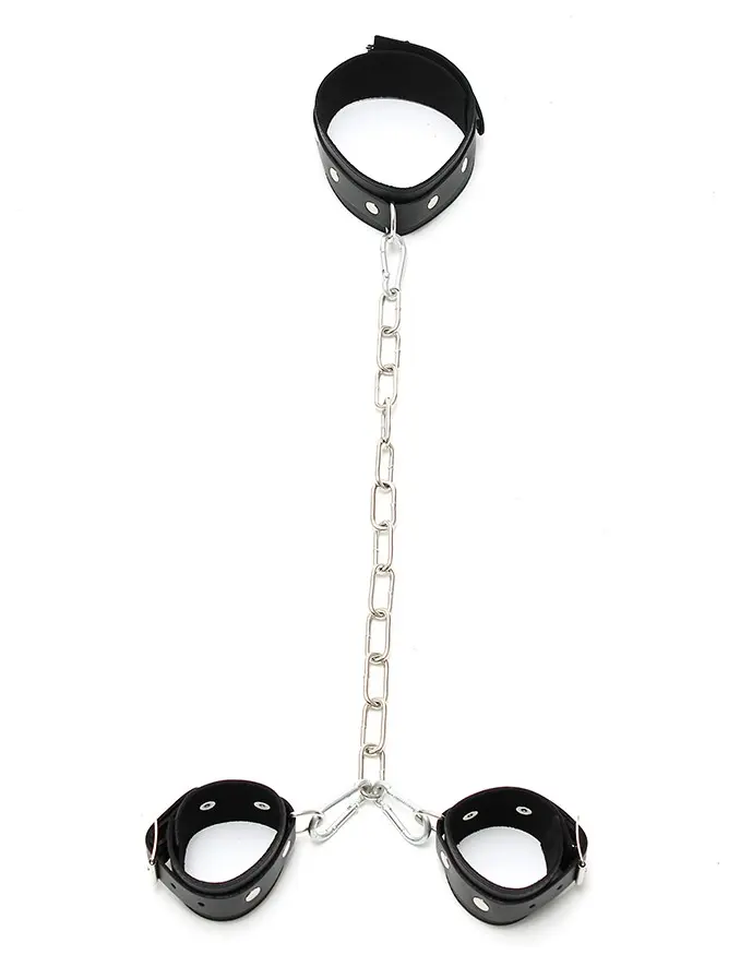 Neck to Arm Cuffs Combo with Chain