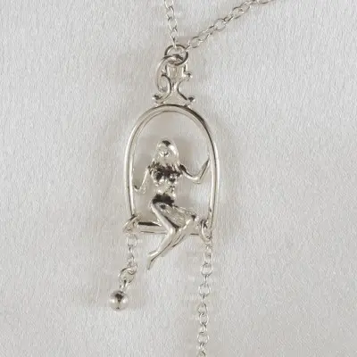 Needed Me - Silver Waist Chain with Woman Trapeze Pendant