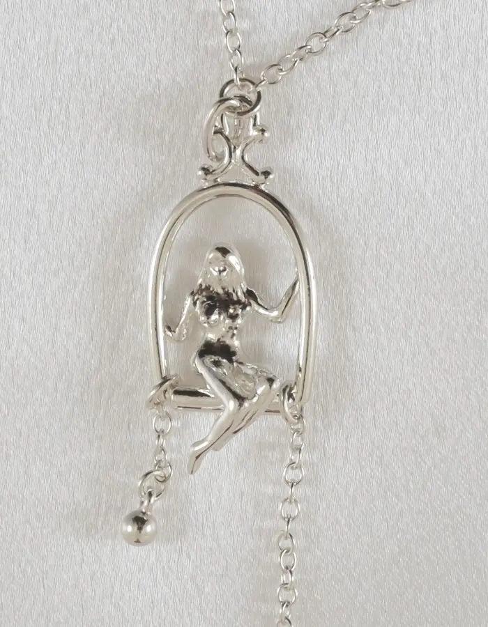 Needed Me - Silver Waist Chain with Woman Trapeze Pendant