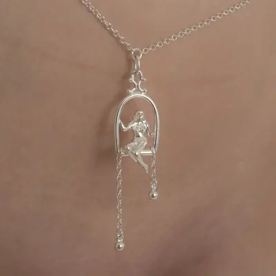 Needed Me - Silver Waist Chain with Woman Trapeze Pendant