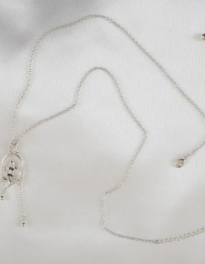 Needed Me - Silver Waist Chain with Woman Trapeze Pendant