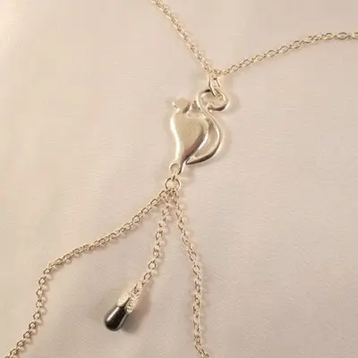 Neithikret - Silver Neck Chain & Nipple Rings