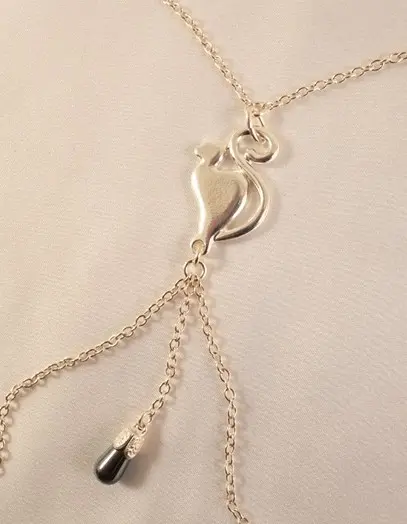 Neithikret - Silver Neck Chain & Nipple Rings