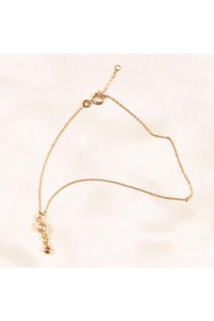 Nekhbet - Gold and Pearl Ankle/Wrist Chain