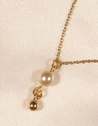 Nekhbet - Gold and Pearl Ankle/Wrist Chain