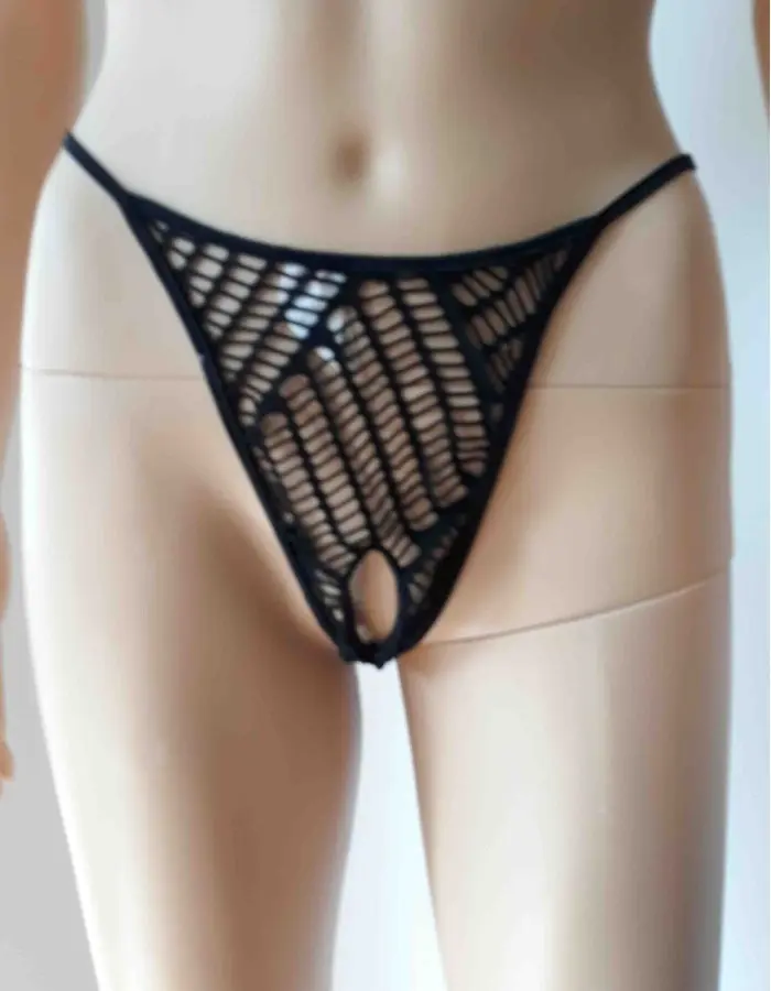 Nereid - Zag Net Crotchless Backless G-String