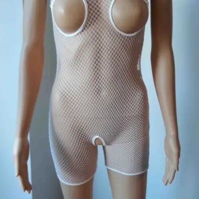 Net of Desire - Fishnet Crotchless Nippleless Open Butt Romper