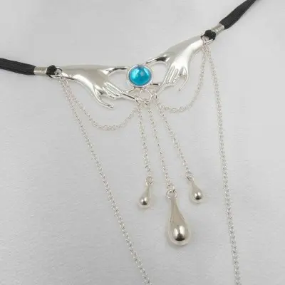 Never Be the Same - Crotchless Pussy Jewelry G-String with Pendants in Silver