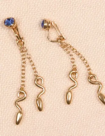 Nezha - Non-Piercing Serpent Gold Labia Clips