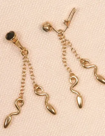 Nezha - Non-Piercing Serpent Gold Labia Clips
