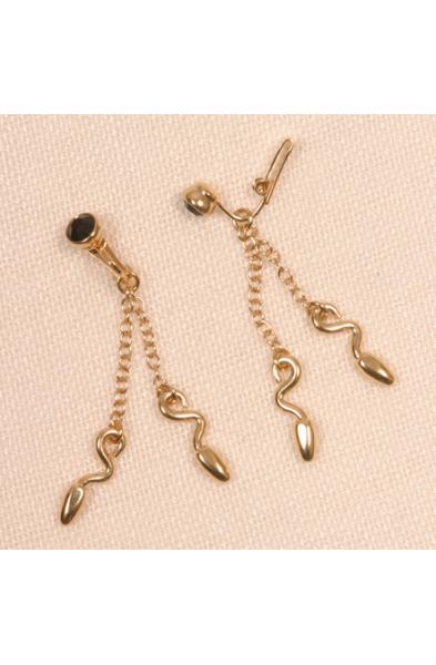 Nezha - Non-Piercing Serpent Gold Labia Clips