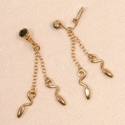 Nezha - Non-Piercing Serpent Gold Labia Clips