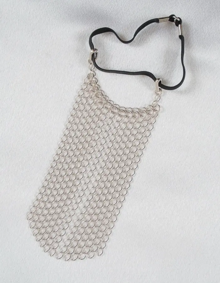 Ninja - Penis Band With Sterling Silver Veil