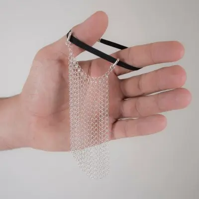 Ninja - Penis Band With Sterling Silver Veil