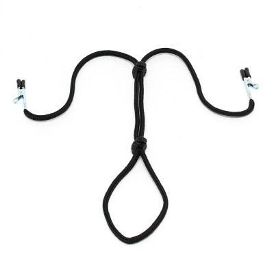 Nipple Clamps with Penis Testicle Cord
