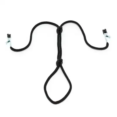 Nipple Clamps with Penis Testicle Cord