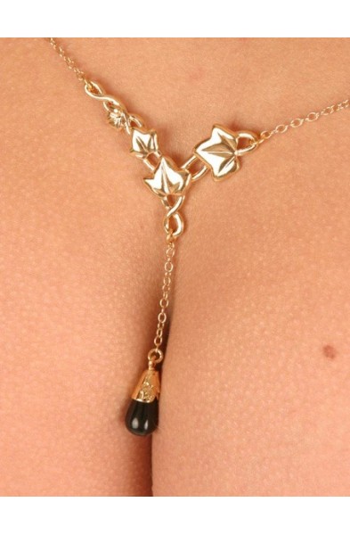 Nokomis - Gold Waist Chain with Ivy Charm