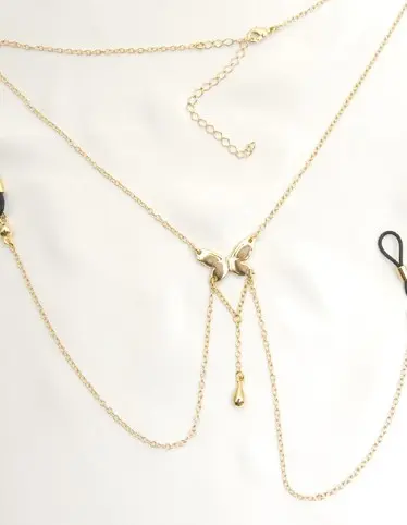 Nymphalina - Gold Butterfly Nipple Ring Necklace