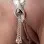 Nymphs of the Garden - Silver Lily Vagina Jewelry with Clit Charm